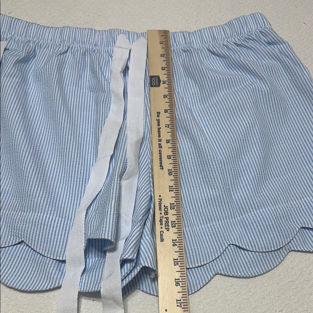 Love That Cotton‎ LTC Blue and White Shorts with Scalloped Hem, Women’s XXL - Picture 6 of 7